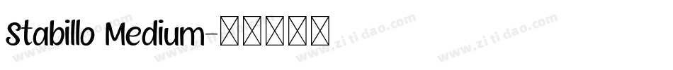 Stabillo Medium字体转换